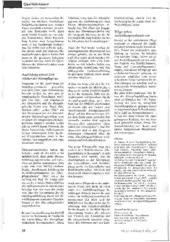 Vorschauseite 2: Einheitliche Pflegeausbildung -Ein gelungener Kraftakt?