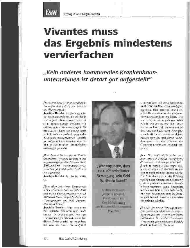 Vorschauseite 1: Vivantes muss das Ergebnis mindestens vervierfachen