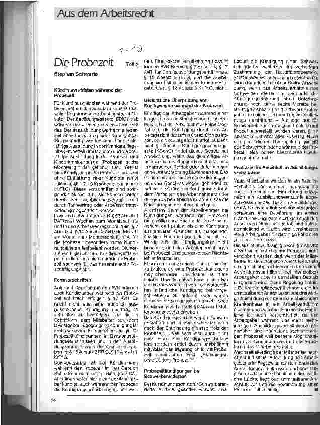Vorschauseite 1: Die Probezeit Teil 2