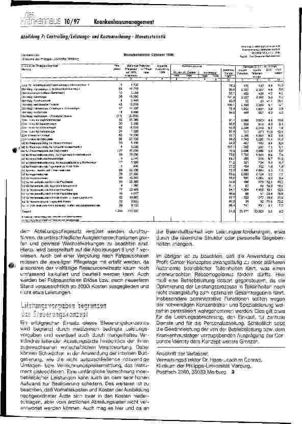Vorschauseite 6: Anforderungen an ein leistungsfähiges Krankenhausmanagement Profit-Center-Steuerung durch dreistufige Deckungsbeitragsrechnung
