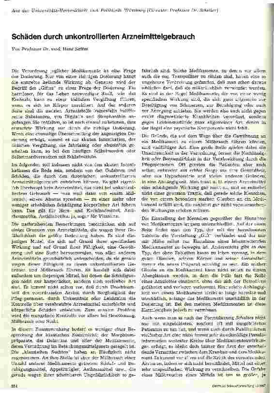 Vorschauseite 1: Schäden durch unkontrollierten Arzneimittelgebrauch