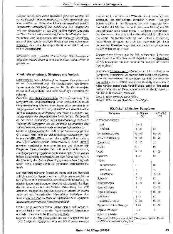 Vorschauseite 2: Multiple Sklerose: Basiswissen und Leitfaden für die Pflegepraxis