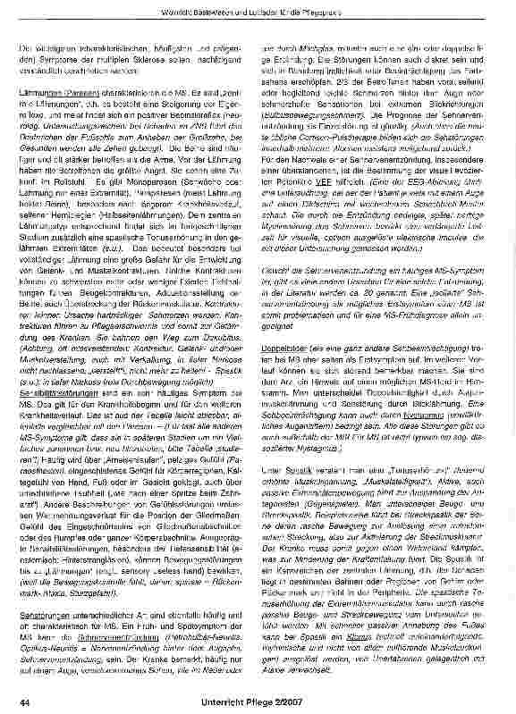 Vorschauseite 3: Multiple Sklerose: Basiswissen und Leitfaden für die Pflegepraxis