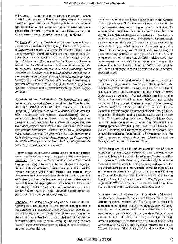 Vorschauseite 4: Multiple Sklerose: Basiswissen und Leitfaden für die Pflegepraxis