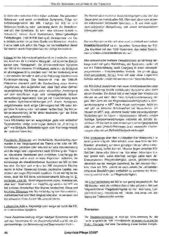 Vorschauseite 5: Multiple Sklerose: Basiswissen und Leitfaden für die Pflegepraxis
