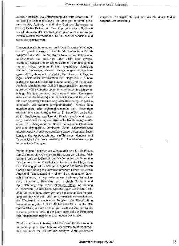 Vorschauseite 6: Multiple Sklerose: Basiswissen und Leitfaden für die Pflegepraxis