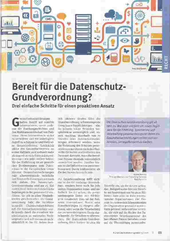 Vorschauseite 1: Bereit für die Datenschutz Grundverordnung?