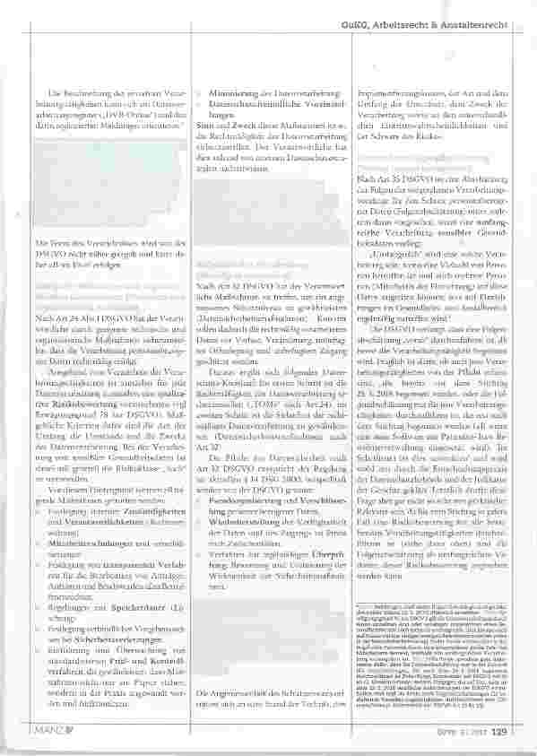 Vorschauseite 2: Auswirkungen der Datenschutz Grundverordnung auf den Gesundheitsund Sozialbereich (Teil2)