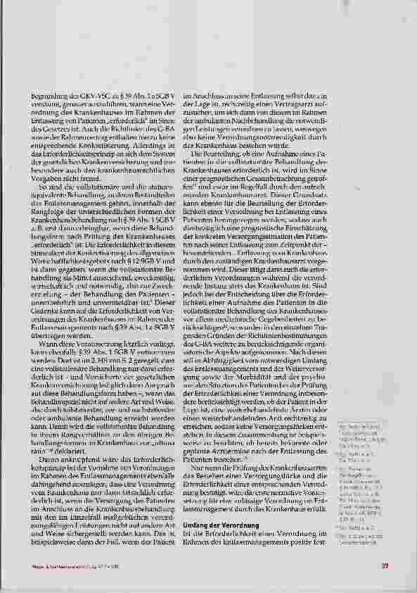 Vorschauseite 3: Verordnungsrecht im Entlassmanagement: Normative Grenzen