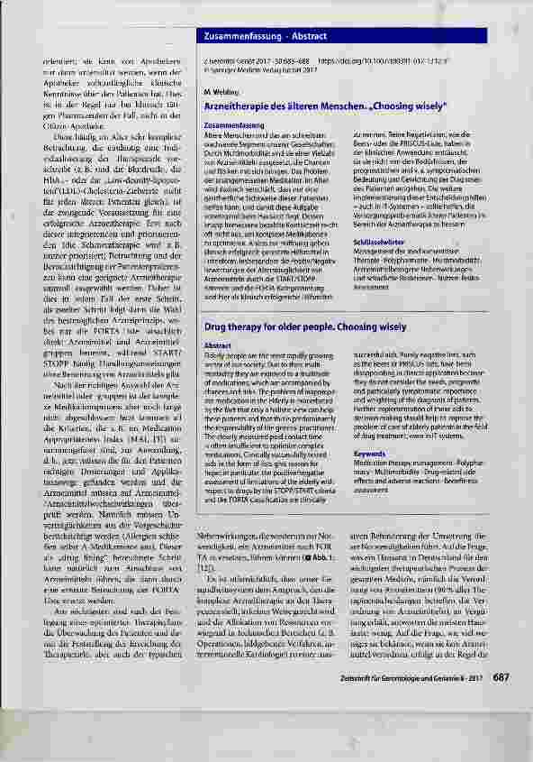 Vorschauseite 3: Arzneitherapie des älteren Menschen