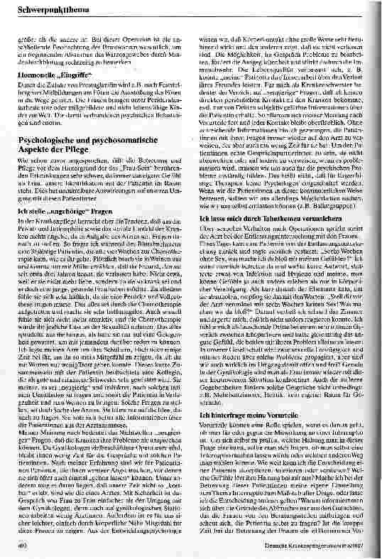 Vorschauseite 2: Krankenpflege auf der gynäkologischen Station