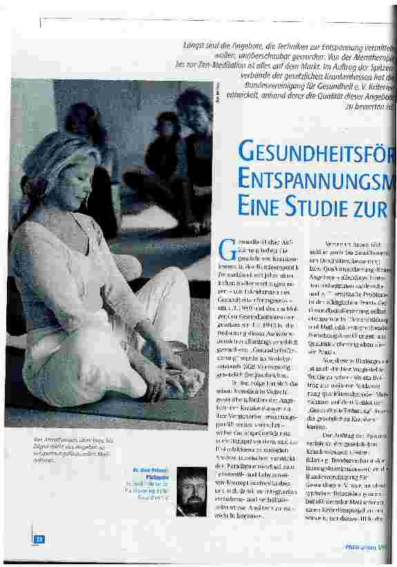 Vorschauseite 1: Gesundheitsförderung durch Entspannungsmaßnahmen - Eine Studie zur Qualitätssicherung