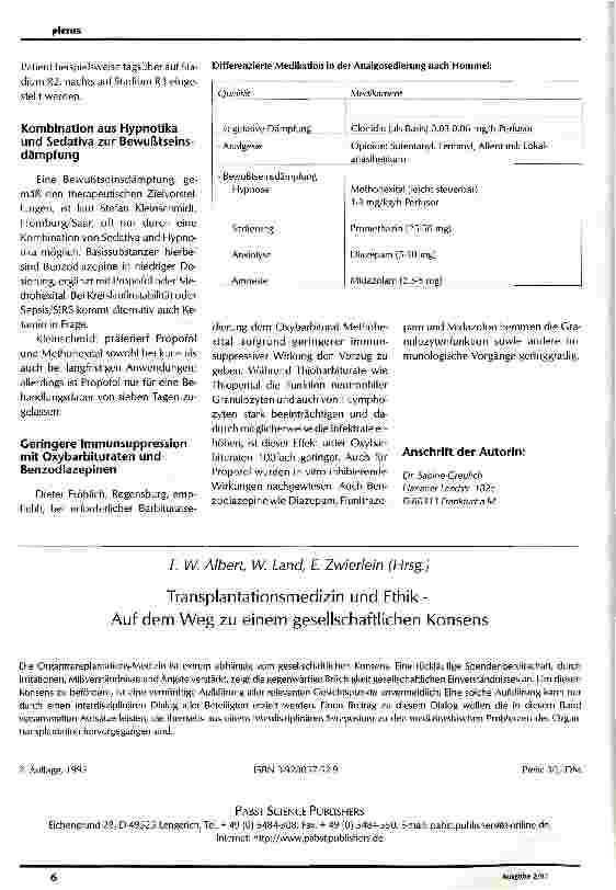 Vorschauseite 2: 7. Internationales Symposium für Intensivmedizin und Intensivpflege (Bremen): Balancierte Analgosedierung: Strategien zur differentierten und individuellen Therapie