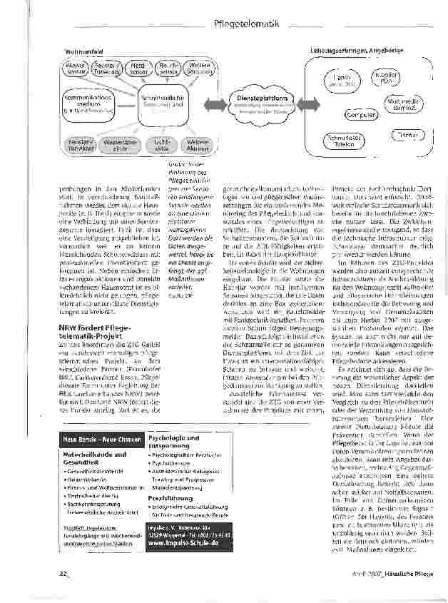 Vorschauseite 3: Mittels intelligenterTechnik Pflegedienstkunden Sicherheit und Qualität bieten - Signale vom Kunden