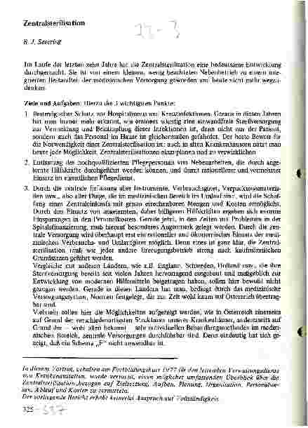 Vorschauseite 1: Zentralsterilisation