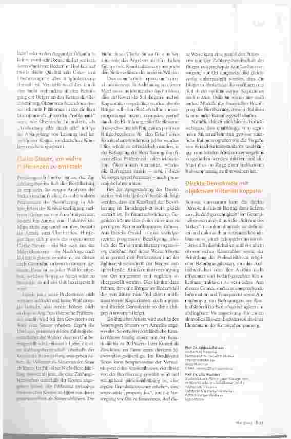 Vorschauseite 4: Bürgerpräferenzen Eine Frage des Preises