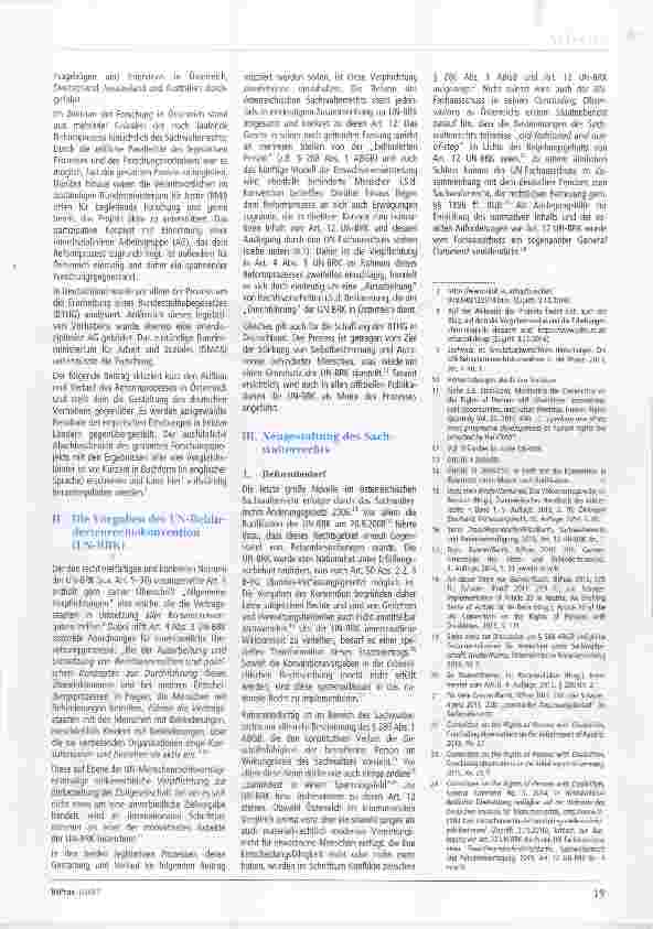 Vorschauseite 2: Partîzîpatîve Gesetzgebung in Österreich und Deutschland Erste Erfahrungen mit Art. 4 Abs. 3 der UN-Behindertenrechtskonvention (UN-BRK)