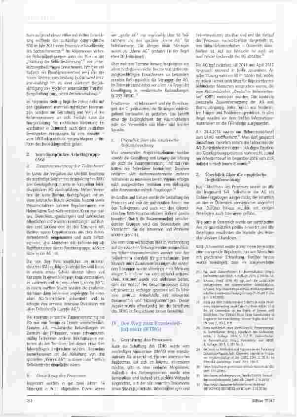 Vorschauseite 3: Partîzîpatîve Gesetzgebung in Österreich und Deutschland Erste Erfahrungen mit Art. 4 Abs. 3 der UN-Behindertenrechtskonvention (UN-BRK)