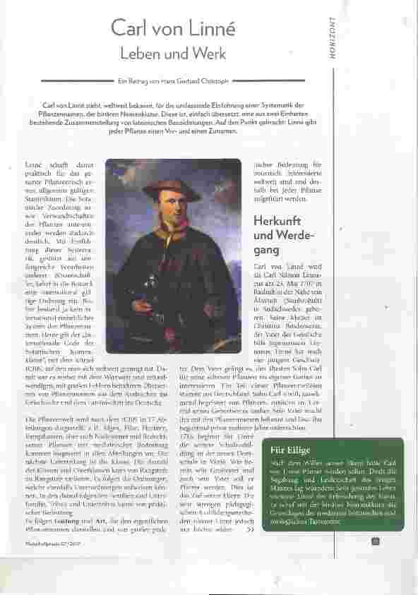 Vorschauseite 1: Carl von Linné Leben und Werk