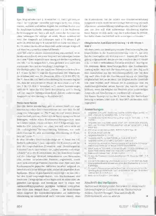 Vorschauseite 3: Die Versicherungspflicht - § 5 Absatz 1 Nr. 13 SGB V