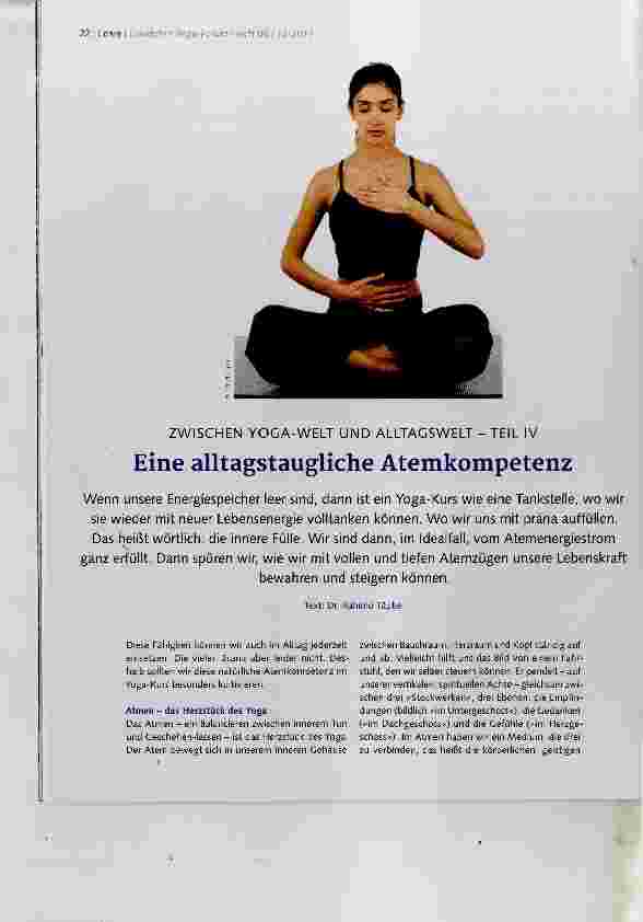 Vorschauseite 1: Eine alltagstaugliche Atemkompetenz