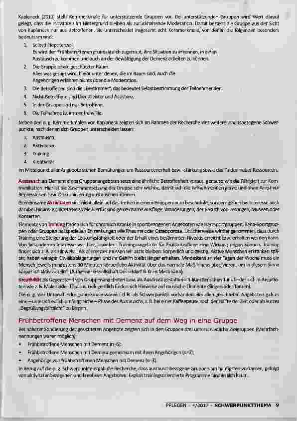 Vorschauseite 4: FRÜHBETROFFENE MENSCHEN ZWISCHEN SCHUTZBEDÜRFNIS UND EIGENVERANTWORTUNG