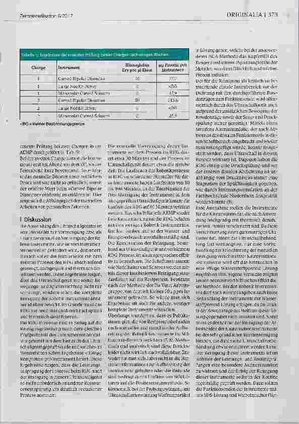 Vorschauseite 6: Standardisierung der Vorreinigung und maschinelle Aufbereitung von Instrumenten der Robotik