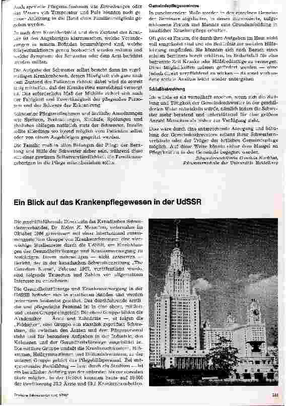 Vorschauseite 1: Ein Blick auf das Krankenpflegewesen in der UdSSR