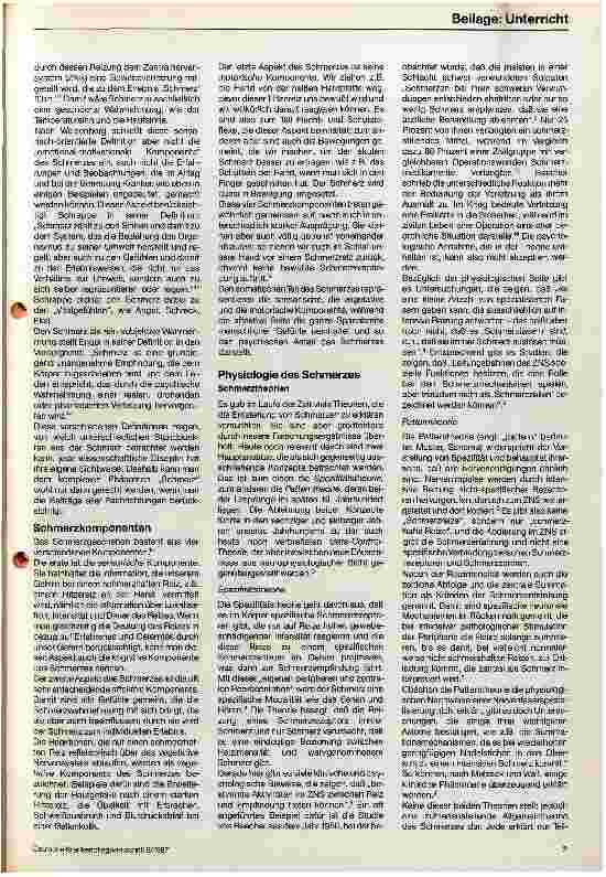 Vorschauseite 2: Schmerz - ein Körper-Seele-Phänomen