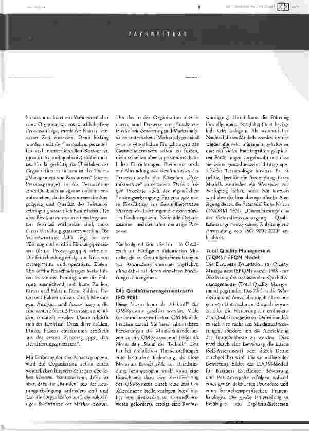 Vorschauseite 2: Qualitätsmanagement Modelle