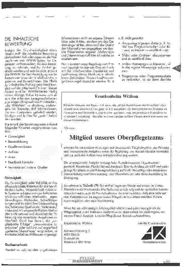 Vorschauseite 3: Qualitätskriterien zur Evaluation von WWW-Seiten