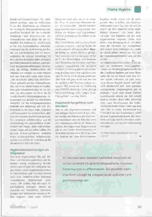 Vorschauseite 2: Hygiene mit System
