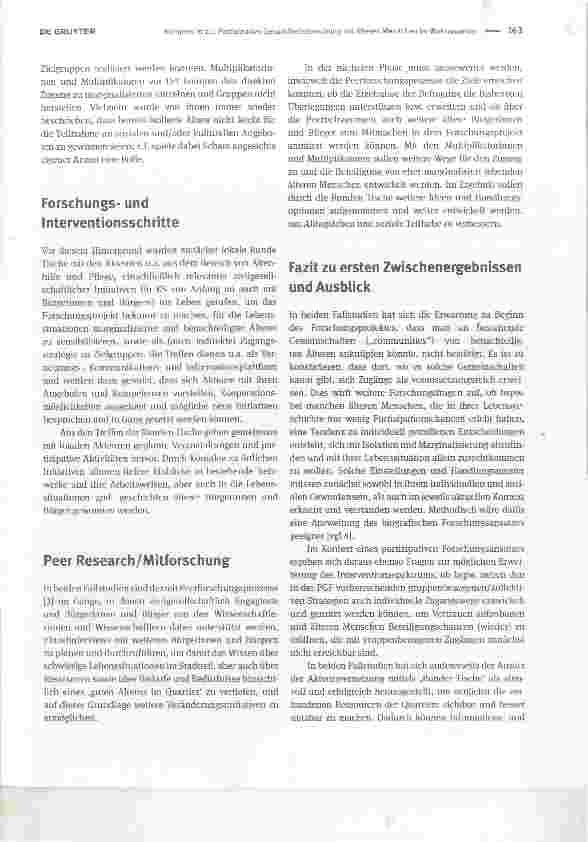 Vorschauseite 2: Partizipative Gesundheitsforschung mit älteren Menschen im Wohnquartier