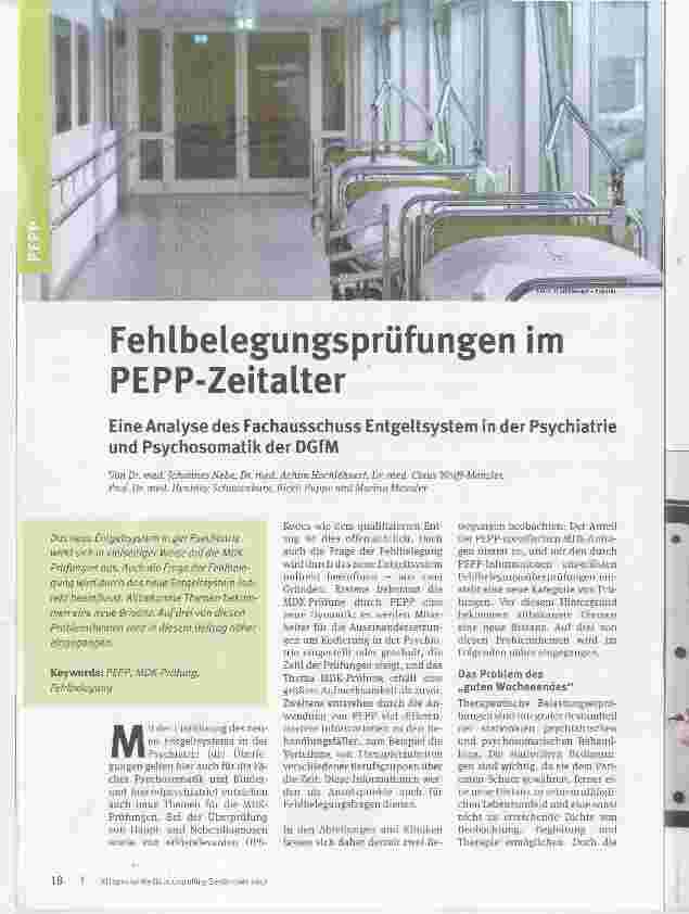 Vorschauseite 1: Fehlbelegungsprüfungen im PEPP-Zeitalter