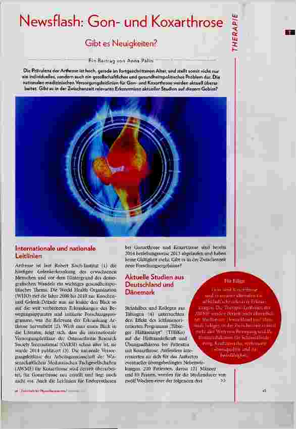 Vorschauseite 1: Newsflash: Gonund Koxarthrose?