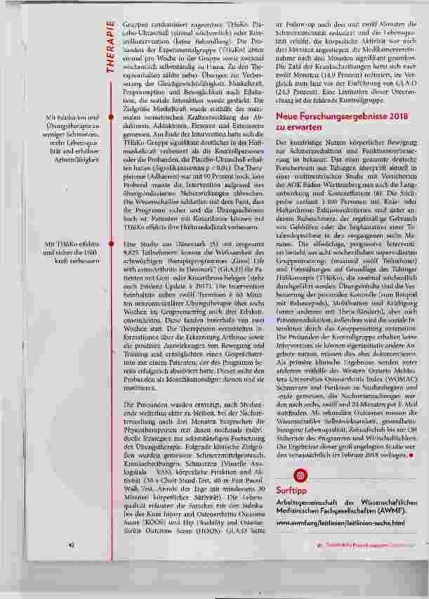 Vorschauseite 2: Newsflash: Gonund Koxarthrose?
