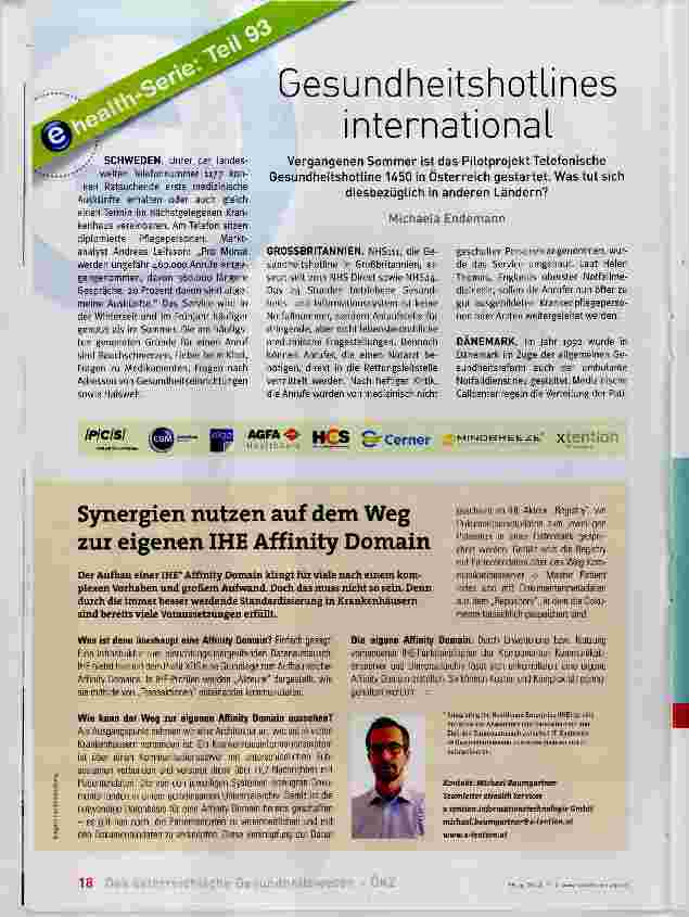 Vorschauseite 1: Gesundheitshotlines international