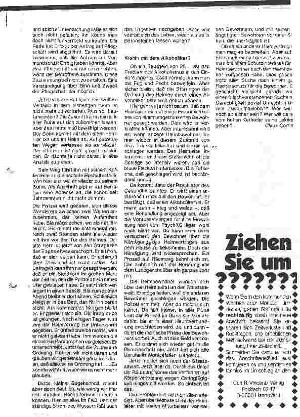 Vorschauseite 3: Heimvertrag: Forderung an die Realität