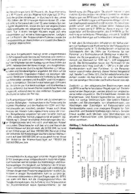 Vorschauseite 3: Begleitforschung zur Bundespflegsatzverordnung 1995 Teil 1: Zusammenfassung des ersten Zwischenberichts