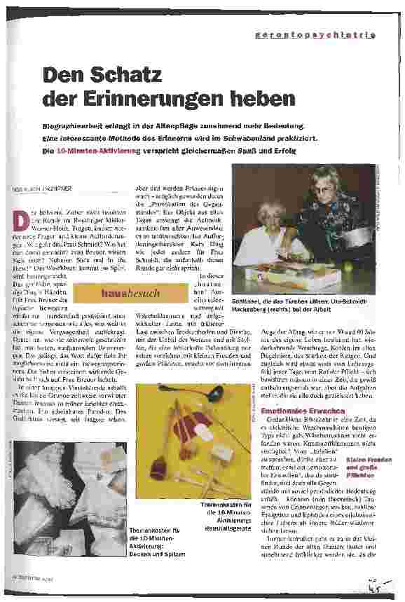 Vorschauseite 1: Den Schatz der Erinnerungen heben
