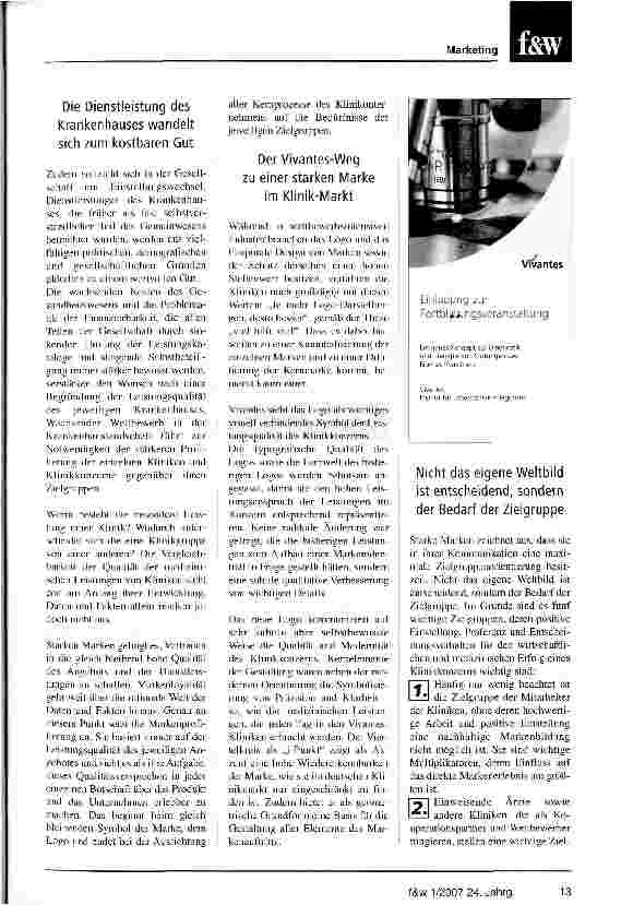 Vorschauseite 2: Die Evolution der Marke wird zur Revolution für die Klinik