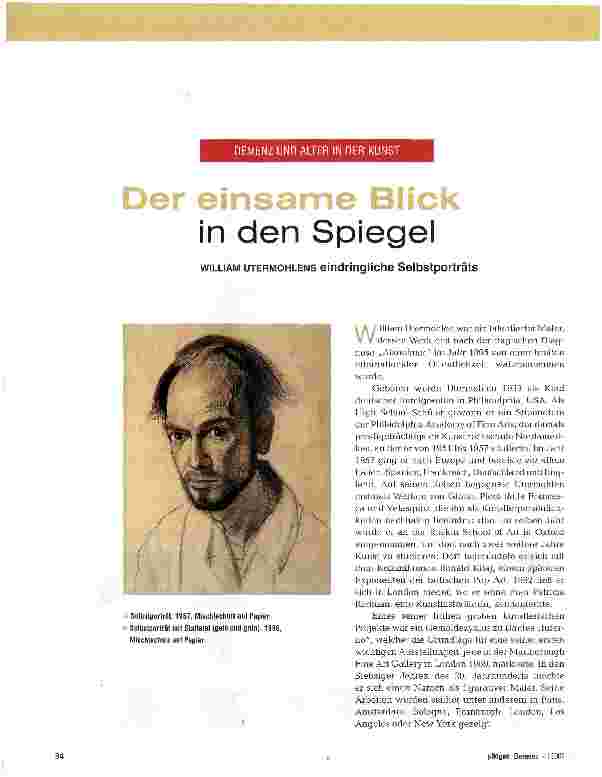 Vorschauseite 1: Der einsame Blick in den Spiegel