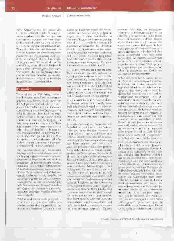 Vorschauseite 5: Hygienecompüance in der Anästhesiologie