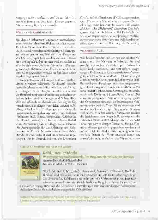 Vorschauseite 2: Vitamine und ihre Bedeutung