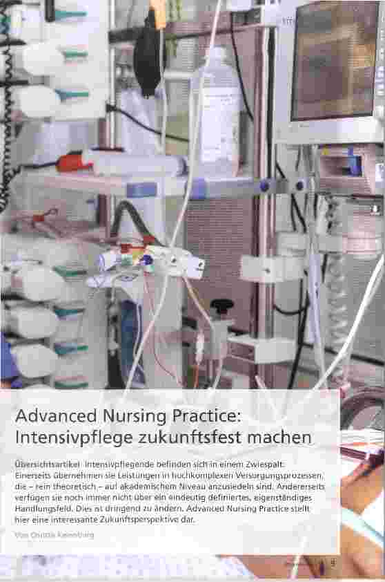 Vorschauseite 1: Advanced Nursing Practice: Intensivpflege zukunftsfest machen