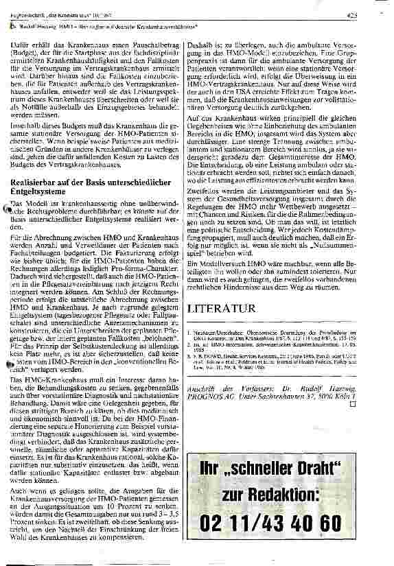 Vorschauseite 4: HMO - übertragbar auf deutsche Krankenhausverhältnisse
