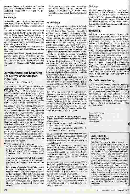 Vorschauseite 2: Die Prophylaxe von Kontrakturen bei der Pflege schwerkranker, bewußtseinsgetrübter Patienten