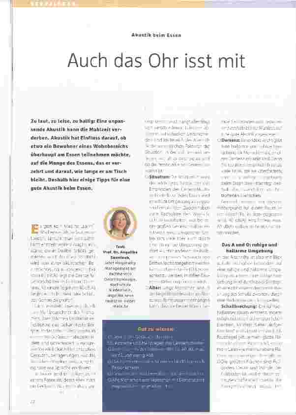 Vorschauseite 1: Auch das Ohr isst mit