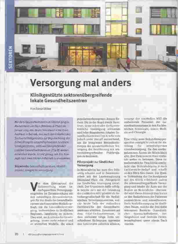Vorschauseite 1: Versorgung mal anders