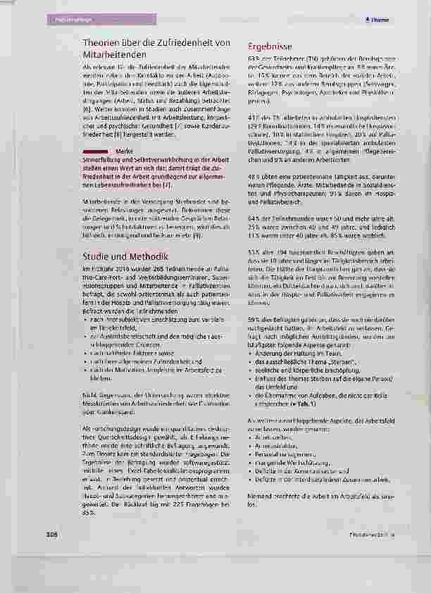 Vorschauseite 2: Zufriedenheit von Mitarbeitenden in Hospizarbeit und Pailiativversorgung eine quantitative Studie